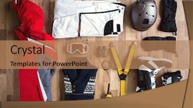  Presentation with floor - Slide deck consisting of creative traveling - preparation items on the floor background and a coral colored foreground