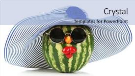  Presentation with history earth globe isolated white - PPT layouts enhanced with creative watermelon in hat isolated background and a  colored foreground
