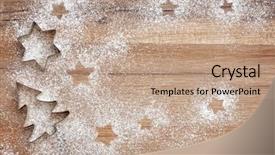  Presentation with christmas baking - Slide set consisting of creative winter time baking background background and a coral colored foreground