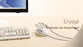  Presentation with creative - PPT theme enhanced with creative-wire-like-hand background and a cream colored foreground