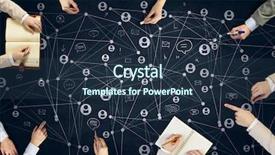  Presentation with team work - Slide set consisting of creative work of business team background and a tawny brown colored foreground