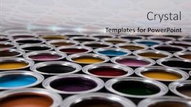  Presentation with creativity - PPT theme consisting of creativity-concept-set-of-color background and a  colored foreground