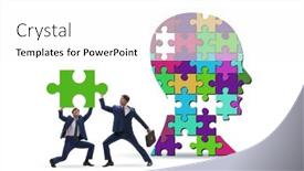  Presentation with jigsaw - Theme having creativity-concept-with-head-made background and a white colored foreground