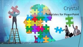  Presentation with creativity - Presentation enhanced with creativity-concept-with-head-made background and a arctic colored foreground