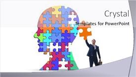  Presentation with creativity - Slide set consisting of creativity-concept-with-head-made background and a white colored foreground