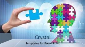  Presentation with creativity - Theme having creativity-concept-with-head-made background and a light blue colored foreground