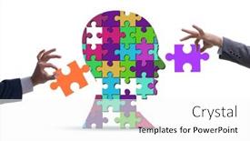  Presentation with creativity - PPT layouts consisting of creativity-concept-with-head-made background and a white colored foreground