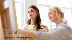  Presentation with creativity - Audience pleasing slides consisting of creativity-education-and-people-concept and a  colored foreground