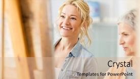  Presentation with poetry creativity concept - Amazing presentation design having creativity education and people concept backdrop and a  colored foreground