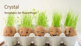  Presentation with funny cartoon - Audience pleasing slide set consisting of creativity for easter day cartoon backdrop and a cream colored foreground