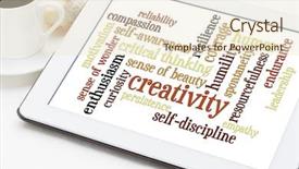  Presentation with self discipline - PPT theme consisting of humility - creativity self-discipline and other personal background and a cream colored foreground