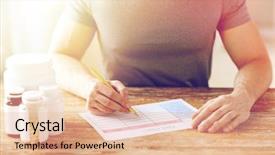  Presentation with protein - Colorful slide set enhanced with creatix - sport fitness healthy lifestyle backdrop and a lemonade colored foreground