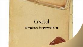  Presentation with wax - Presentation enhanced with credence - blank paper with wax seal background and a  colored foreground