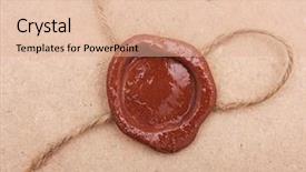  Presentation with wax - Presentation theme with credence - blank paper with wax seal background and a coral colored foreground