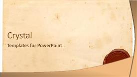  Presentation with wax - Beautiful PPT theme featuring credence - old paper with a wax backdrop and a lemonade colored foreground