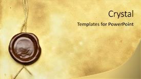  Presentation with wax - Slides with credence - old paper with wax seal background and a blonde colored foreground
