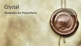  Presentation with wax - Colorful slide deck enhanced with credence - old paper with wax seal backdrop and a soft green colored foreground