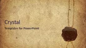  Presentation with wax - Presentation theme enhanced with credence - old paper with wax seal background and a coral colored foreground