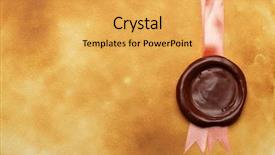  Presentation with wax - Theme featuring credence - paper with wax seal background and a  colored foreground