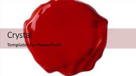  Presentation with wax - Presentation having credentials - fresh wax seal isolated background and a black colored foreground