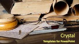  Presentation with credentials - Slide deck featuring food table arrangement prepared for halloween party background and a tawny brown colored foreground