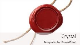  Presentation with credentials - Slide deck with credentials - old seal or stamp made background and a sky blue colored foreground