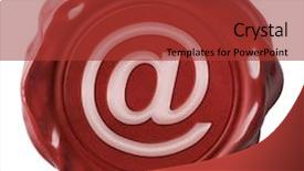  Presentation with antique parchment wax seal - Presentation consisting of credentials - red wax email seal icon background and a red colored foreground