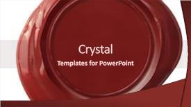  Presentation with wax - Colorful presentation enhanced with credentials - red wax seal isolated backdrop and a tawny brown colored foreground