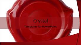  Presentation with credentials - Presentation design having credentials - seal isolated background and a crimson colored foreground