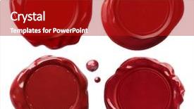  Presentation with credentials - Presentation theme having credentials - wax seals set isolated background and a crimson colored foreground