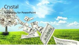  Presentation with money tree - Presentation theme with credit agricole - money tree growing background and a arctic colored foreground