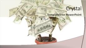  Presentation with money tree - Slides featuring credit agricole - money tree made of dollar background and a soft green colored foreground