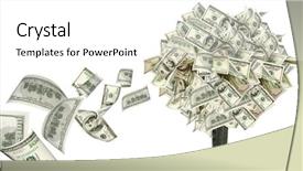  Presentation with money tree - Theme with credit agricole - money tree on white background background and a white colored foreground