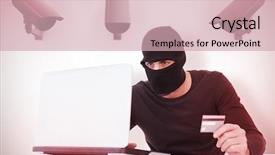  Presentation with cctv camera - Colorful presentation enhanced with credit card against cctv backdrop and a soft green colored foreground