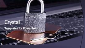  Presentation with credit card - Slide set having credit card and lock background and a ocean colored foreground