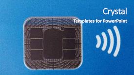  Presentation with electronic card - Beautiful presentation featuring credit card chip for contactless backdrop and a  colored foreground