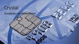  Presentation with chip - Cool new presentation theme with credit card chip backdrop and a light blue colored foreground