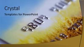  Presentation with credit card fraud - Presentation theme featuring credit card close up background and a light blue colored foreground