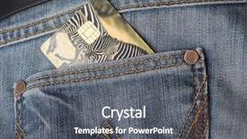 Presentation with credit card fraud - Cool new presentation theme with credit card in a jeans backdrop and a  colored foreground