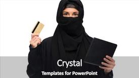  Presentation with islamic finance - Theme having credit card over white background background and a black colored foreground