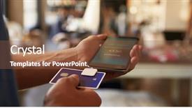  Presentation with credit card - Amazing presentation theme having credit card payment app attached backdrop and a tawny brown colored foreground