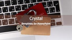  Presentation with credit card fraud fraud - PPT theme enhanced with credit cards and lock background and a tawny brown colored foreground