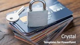  Presentation with mechanical - Audience pleasing presentation design consisting of cards and simle mechanical lock backdrop and a tawny brown colored foreground