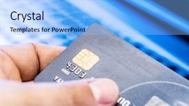  Presentation with business card - PPT layouts consisting of credit cards financial business background background and a light blue colored foreground