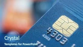  Presentation with financial fraud - PPT theme having credit cards financial business background background and a ocean colored foreground