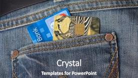  Presentation with jeans - Audience pleasing presentation theme consisting of credit cards in jeans pocket backdrop and a  colored foreground