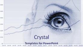  Presentation with statistics - PPT theme consisting of credit crunch - blue eye with sale statistics background and a sky blue colored foreground