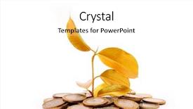  Presentation with seedling - Cool new slide set with credit crunch - gold seedling growing backdrop and a white colored foreground