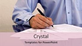  Presentation with kids doing science - Colorful slide set enhanced with credit loans - businessman doing paperwork backdrop and a lemonade colored foreground