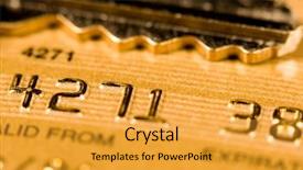  Presentation with credit card fraud fraud - Slides featuring credit or debit card background and a gold colored foreground